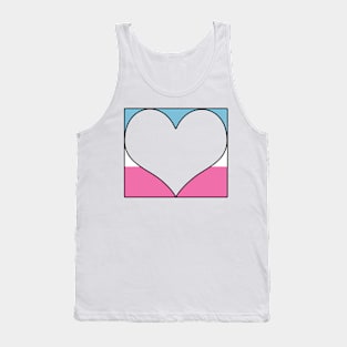 Trans Pride Heart Block Tank Top